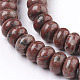 Chapelets de perles en jaspe sésame naturel / jaspe kiwi G-O162-05-6x10mm-3