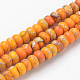 Synthetic Imperial Jasper Beads Strands G-R361-04H-2x4-1