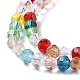 Chapelets de perles en verre transparente   GLAA-E036-08-4