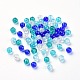 Perles de verre craquelé peintes DGLA-X0006-6mm-11-2