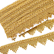 FINGERINSPIRE 14.22 Yards Gold Metallic Braid Lace Trim 1-5/8 inch Wide Decorated Fringe Gimp Trim Wavy Trimming Peak Lace Ribbon Trim for DIY Sewing OCOR-WH0080-33B-1