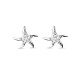 TINYSAND Shining 925 Sterling Silver Tiny Ocean Treasures Starfish Studs Earrings TS-E244-S-1