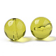 透明なアクリルビーズ  ラウンド  黄緑  10mm  穴：1.8mm  約550個/500g OACR-S037-001C-1