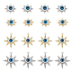 HOBBIESAY 16Pcs 4 Style Enamel Eye Charms All Kinds of Eyes Mixed Style Enamel Rhinest1 Diamonds Blue Eyes DIY Bracelet Necklace Earrings Anklets DIY Jewelry Making FIND-HY0001-55-1
