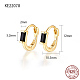 925 Sterling Silver Pave Cubic Zirconia Rectangle Hoop Earrings for Women CA6566-6-1