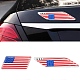 亜鉛合金高温ベーキングカーステッカー  DIYの車の装飾  アメリカ合衆国の模様の旗  平行四辺形  プラチナ  33.5x73.5x2.5mm DIY-FH0001-17-5