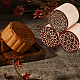 Olycraft 3Pcs 3 Styles Round Wooden Traditional Chinese Moon Cake Stamps AJEW-OC0004-19B-6