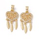 Латунные микропаве прозрачные подвески с фианитом KK-E068-VC056-2