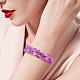 Scintillante braccialetto di perline intrecciate di vetro tondo BJEW-SW00082-07-6
