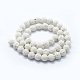 Brins de perles rondes en pierre de lave naturelle G-E508-04-8mm-2