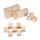 Bloque de madera cubo macizo benecreat DIY-BC0010-04-1
