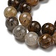 Fili di perline di diaspro naturale foglia dorata G-R494-A20-04-3