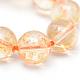 Redondas hebras de perlas naturales citrino G-R345-10mm-21-4