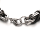 Moda 304 de acero inoxidable pulseras de cadena bizantina BJEW-I198-08-2