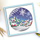 DIY クリスマス スノーフレーク & ハウス 模様刺繍キット  クロスステッチスターターキット  生地を含む  スレッド  針  カラフル  350x350mm WINT-PW0001-020-2