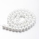 Brins de perles rondes en verre teinté écologique HY-A008-8mm-RB001-3