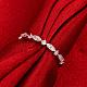 Романтические латунные кольца с фианитом в корейском стиле на день святого валентина RJEW-BB00555-02-4