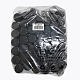 20g psプラスチックポータブルフェイシャルクリームジャー  空の詰め替え化粧品容器  ねじ蓋付き  ブラック  3.7x3.1cm  容量：20g MRMJ-WH0011-J02-3