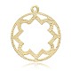 Plaqué anneau d'or alliage pendentifs en strass PALLOY-J611-03G-2
