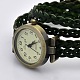 Fashionable Wrap Style Braided Leather Arabic Numerals Watch Bracelets WACH-G013-07-2