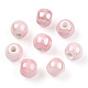 Perles rondes en porcelaine manuelles PORC-S489-6mm-16-3