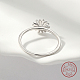 Женское кольцо на палец с родиевым покрытием из стерлингового серебра 925 пробы с цветком ромашки KN3229-2-3