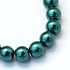 Cottura dipinto di perle di vetro perlato fili di perline rotondo X-HY-Q003-12mm-79-2