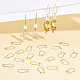 DICOSMETIC 200pcs 20mm Golden and Stainless Steel Color Earring Hooks Kidney Ear Wire Hypoallergenic Hoop Earrings for Jewelry Making STAS-DC0004-84-3