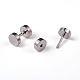 Boucles d'oreilles cartilage barbell plat rond 304 acier inoxydable EJEW-L164-04P-1