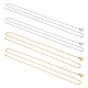 Unicraftale 12pcs 50cm cadena de cable de color dorado y acero inoxidable cadenas de cable de acero inoxidable cadena de collar de 1.5 mm de ancho con cierres  de pinza de langosta para la fabricación de collares de joyería de diy STAS-UN0005-35-1