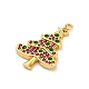 Рождественская серия латунные подвески с микропаве из кубического циркония KK-Q010-01G-06-2