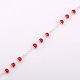 Handmade Round Glass Pearl Beads Chains for Necklaces Bracelets Making AJEW-JB00056-07-1
