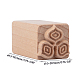 Olycraft 8 шт. деревянные керамические инструменты штампы квадратные деревянные штампы штампы из натурального дерева со смешанными узорами для глины рождественский подарок на день рождения AJEW-FG0001-01-3