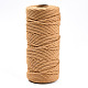 コットン糸  マクラメコード  装飾的な糸のスレッド  DIYの工芸品について  ギフトラッピングとジュエリー作り  ゴールデンロッド  3mm  約109.36ヤード（100m）/ロール。 OCOR-T001-02-12-1