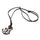 Adjustable Men's Zinc Alloy Pendant and Leather Cord Lariat Necklaces NJEW-BB16004-A-1