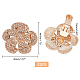 FINGERINSPIRE 2PCS Crystal Shoe Clips 44x40mm Luxury Rhinestones Charms Light Gold Exquisite Flower Shoe Buckles Shoes Jewelry Decoration with Box for Women Pumps Flats Clutch Hat Scarves FIND-FG0001-69-2