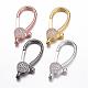 Brass Micro Pave Cubic Zirconia Lobster Claw Clasps KK-P051-01-1