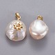 Colgantes naturales de perlas cultivadas de agua dulce KK-L187-05B-2