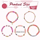 5 pièces 5 style heureux disque & colonne perles ensembles de bracelets extensibles pour adolescente femmes sgBJEW-SZ0001-77A-2
