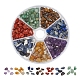 Perle di pietre preziose miste naturali da 101.5 g 7 colori G-YW0001-12-1