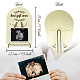 アーチ型木製アナウンス額縁スタンド  初めてのお母さんのための赤ちゃんの超音波検査フレーム  葉  180x125x4mm  穴：10mm DJEW-WH0070-008-2