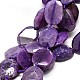 Oval Natural Agate Faceted Beads Strands G-F214-36C-1