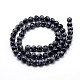 Flocon de neige naturelle obsidienne chapelets de perles rondes X-G-J303-09-6mm-2