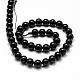 Natural Black Tourmaline Beads Strands G-P132-16-10mm-2