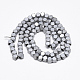 Chapelets de perles en hématite synthétique sans magnétiques G-Q486-89F-2