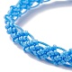 Nylon Thread Braided Cord Bracelet BJEW-JB07412-02-4