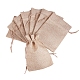Pandahall Elite Sacs d'emballage en toile de jute sacs à cordon, tan, 13.5x9.5 cm