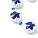 MIYUKI Glass Seed & Lampwork & Rhinestone Braided Star Link Chain Bracelets BJEW-MZ00038-01-2