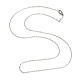 Classic Plain 304 Stainless Steel Mens Womens Necklaces Unisex Cable Chain Necklaces NJEW-507L-7-2