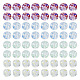 200 Stück 4 Farben backlackierte transparente Glasperlenstränge DGLA-TA0001-07-1